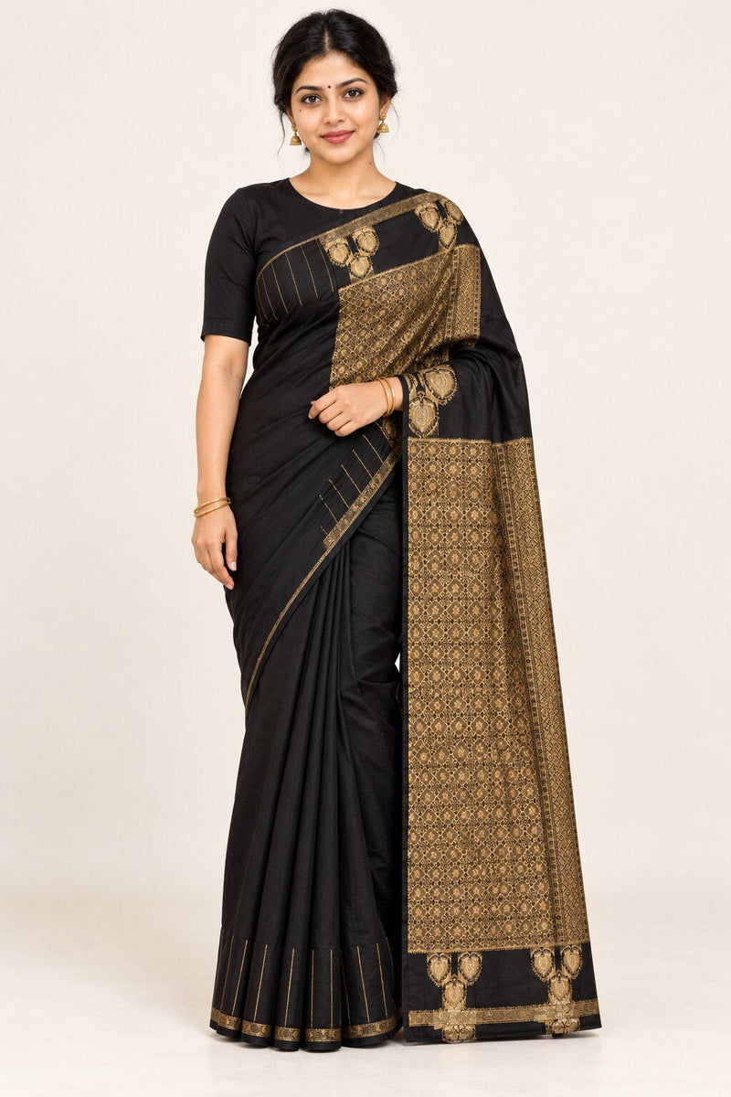 Black evening sarees